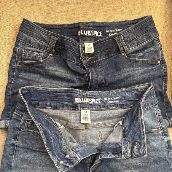 Bundle of 2 -Blue Spice High Waist Jean Shorts - Picture 3 of 3